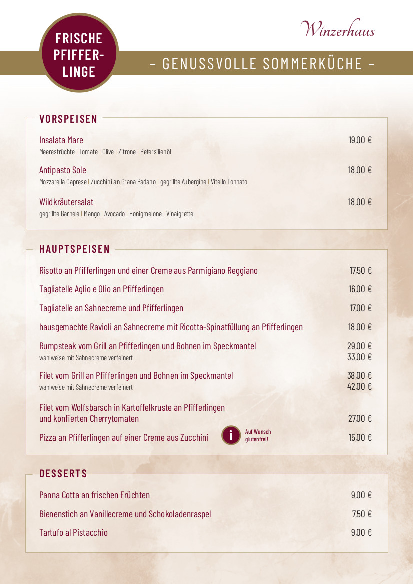 SPEZIALITÄTEN DER WOCHE